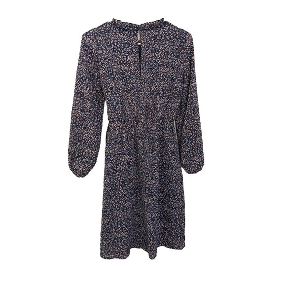 Banana Republic NEW Dress Blue Floral Size 0 Long Sleeve High Neck. - Picture 2 of 6